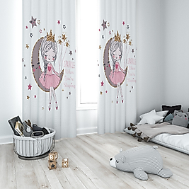Minibabyrooms  Ayda Oturan Kız  Temalı Fon Perde