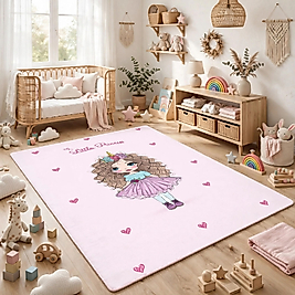 Minibabyrooms Kabarık Saçlı Prenses Desenli Halı