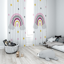 Minibabyrooms  Gökkuşağı  Temalı Fon Perde