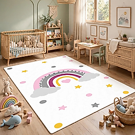 Minibabyrooms Gökkuşağı Desenli Halı