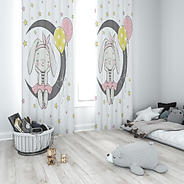 Minibabyrooms Ayda Sevimi Tavşan   Temalı Fon Perde