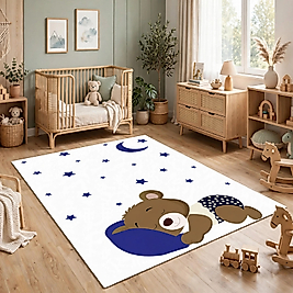 Minibabyrooms Uyuyan Ayıcık Desenli Halı