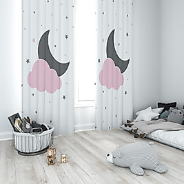 Minibabyrooms Ay Yıldız Bulut Temalı Fon Perde