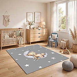 Minibabyrooms Ayda Uyuyan Ayıcık Desenli Halı