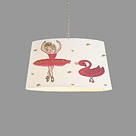 Minibabyroom Pembe Balerin Kız ve Kuğu Temalı Çocuk Odası Sarkıt Avize