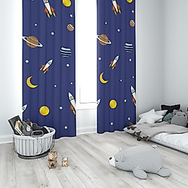 Minibabyrooms Uzay ve Seksek  Temalı Fon Perde