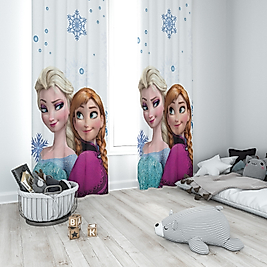 Minibabyrooms Elsa ve Anna  Temalı Fon Perde