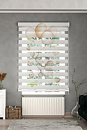 Minibabyrooms  Fil ve Balonlar Desenli Zebra Perde