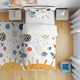 Minibabyrooms  Güneş ve Gezegenler Desenli Nevresim Takımı