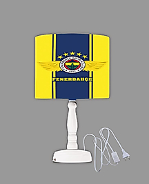 Minibabyrooms Fenerbahçe 3 Desenli Ahşap Oyma Ayak Abajur