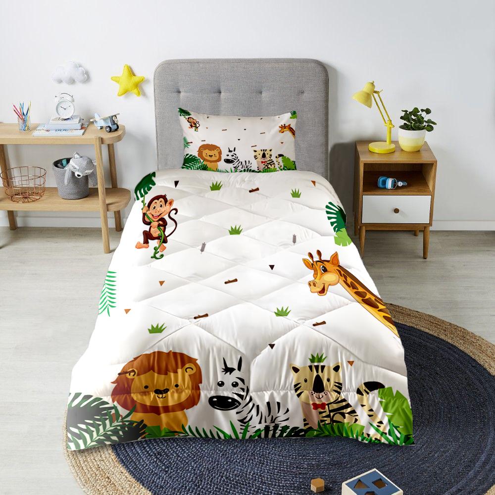 Minibabyrooms  Safari Desenli Kapitone Yorgan