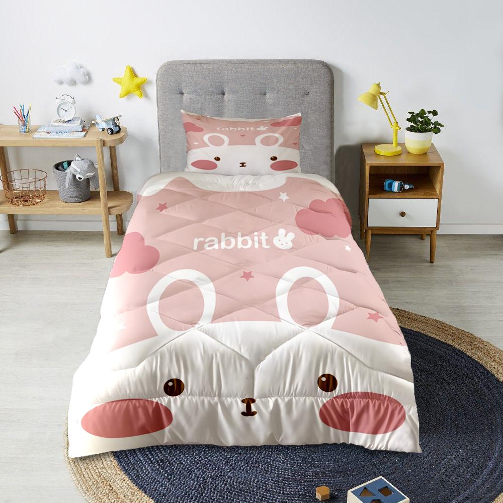 Minibabyrooms  Sevimli Tavşan Desenli Kapitone Yorgan