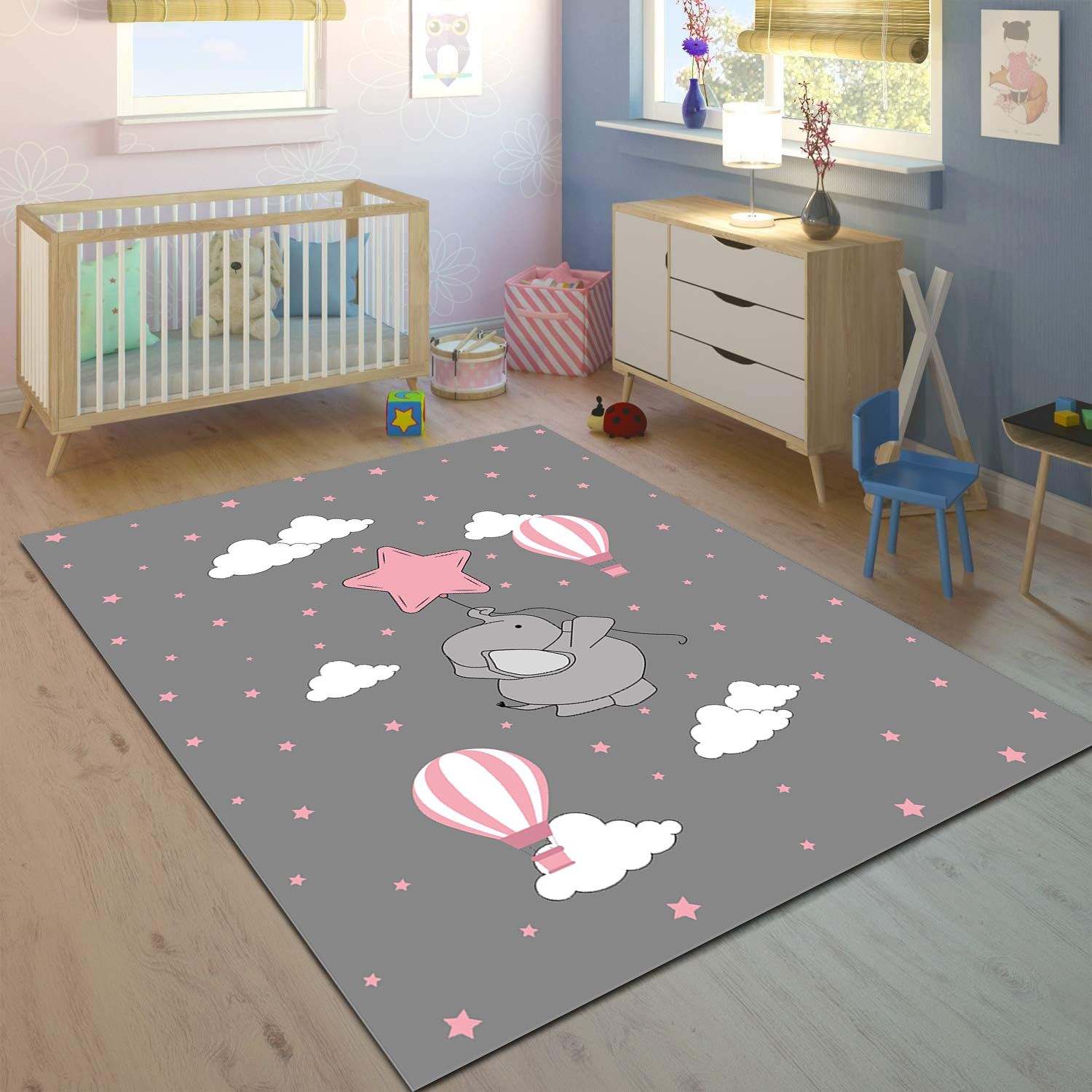 Minibabyrooms Pembe Yıldızlı Fil