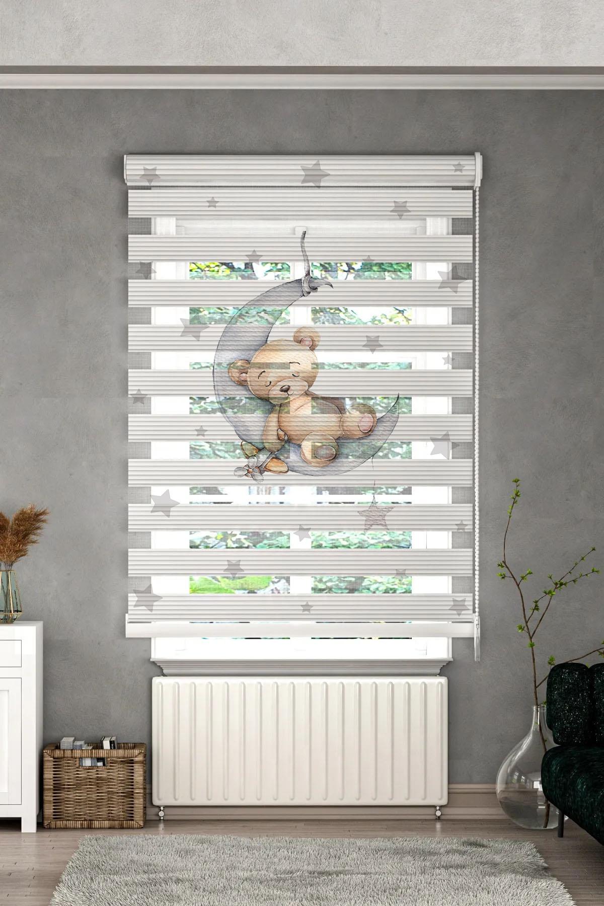 Minibabyrooms  Ayda Uyuyan Ayıcık Beyaz Zemin