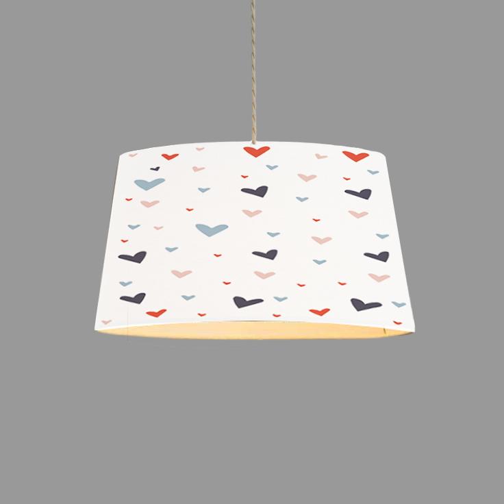 Minibabyroom  Seksek ve Renkli Kalplar Temalı Çocuk Odası Sarkıt Avize