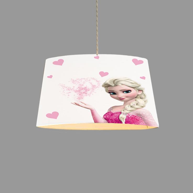 Minibabyroom   Elsa ve Pembe Kalplar Temalı Çocuk Odası Sarkıt Avize