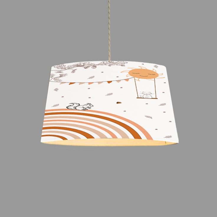 Minibabyroom  Tavşan ve Salıncakta Kedi Temalı Çocuk Odası Sarkıt Avize